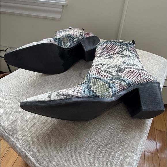 Zara Multicolor Snakeskin Ankle Boots - Picture 5 of 5